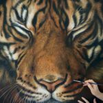 Resting tiger art